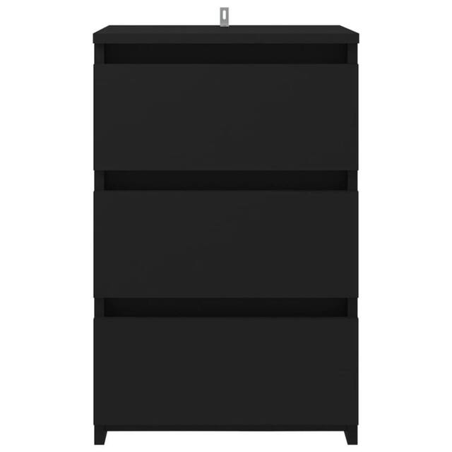 Berkfield Home Durable Bed Cabinet Black 40x35x62.5 cm Engineered Wood - image 1