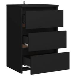 Berkfield Home Durable Bed Cabinet Black 40x35x62.5 cm Engineered Wood - thumbnail 5