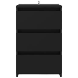Berkfield Home Durable Bed Cabinet Black 40x35x62.5 cm Engineered Wood - thumbnail 1