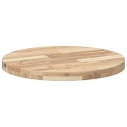 Berkfield Home Table Top Round √ò60x4 cm Solid Wood Acacia in Brown - Size: 60x4 cm - thumbnail 7