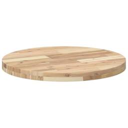 Berkfield Home Table Top Round √ò60x4 cm Solid Wood Acacia in Brown - Size: 60x4 cm - thumbnail 5