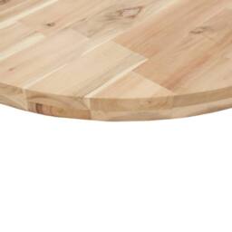 Berkfield Home Table Top Round √ò60x4 cm Solid Wood Acacia in Brown - Size: 60x4 cm - thumbnail 8