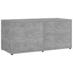 Berkfield Home TV Cabinet Concrete Grey 80x34x36 cm Engineered Wood - Size: 80 x 34 x 36 cm - thumbnail 3
