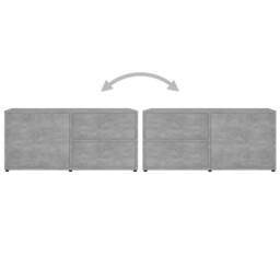 Berkfield Home TV Cabinet Concrete Grey 80x34x36 cm Engineered Wood - Size: 80 x 34 x 36 cm - thumbnail 9