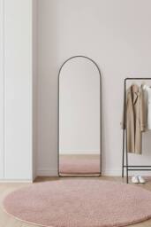 Garden Sanctuary Modern Arched Metal Floor Mirror in Black - thumbnail 2