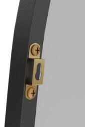 Garden Sanctuary Modern Arched Metal Floor Mirror in Black - thumbnail 8