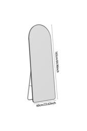 Garden Sanctuary Modern Arched Metal Floor Mirror in Black - thumbnail 6