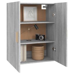 Berkfield Home Hanging Wall Cabinet Grey Sonoma 69.5x34x90 cm - thumbnail 5