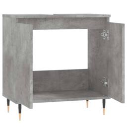 Berkfield Home Bathroom Cabinet Concrete Grey 58x33x60 cm Engineered Wood - Size: 58 x 33 x 60 cm - thumbnail 5