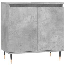 Berkfield Home Bathroom Cabinet Concrete Grey 58x33x60 cm Engineered Wood - Size: 58 x 33 x 60 cm