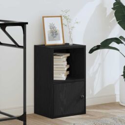 Berkfield Home Bookcase Black Oak 31x24x52 cm Engineered Wood - Size: 31 x 24 x 52 cm - thumbnail 3