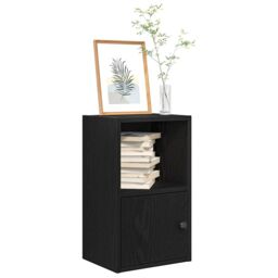 Berkfield Home Bookcase Black Oak 31x24x52 cm Engineered Wood - Size: 31 x 24 x 52 cm - thumbnail 1