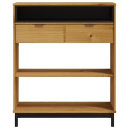 Berkfield Home Bar Table FLAM 92x45x110 cm Solid Wood Pine in Brown - Size: 92 x 45 x 110 cm - thumbnail 5
