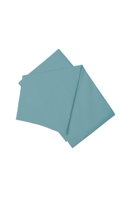 Belledorm Easy Care 200 Thread Count Cotton Polyester Percale Flat Sheet in Teal - Size: Double - image 1