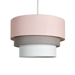 ValueLights Aztec Three Tier Drop Easy Fit Fabric Ceiling Pendant Light Lamp Shade in Pink - thumbnail 2