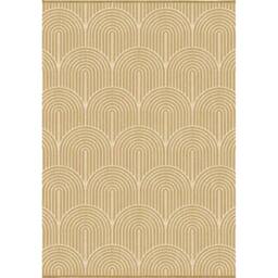 THE RUGS Flatweave Indoor Outdoor Reversible Rug Pangli Durable Polypropylene in Yellow - Size: 80 cm x 150 cm - thumbnail 1