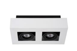 Lucide 'XIRAX' Dimmable Stylish Rotatable Indoor Ceiling Spotlight GU10 in White - thumbnail 2