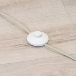 ValueLights Bobbins Sage Green Floor Lamp with Tapered Fabric Pleated Shade in Pale Green - thumbnail 4