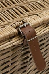 JVL Handmade Buff Wicker Hampers with Faux Leather Straps, Extra Large in Natural - Size: XL - thumbnail 4