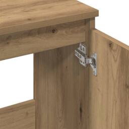 Berkfield Home Sink Cabinet Artisan Oak 58x33x60 cm Engineered Wood in Brown - Size: 58 x 33 x 60 cm - thumbnail 8