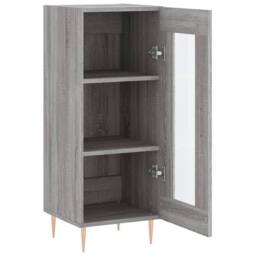 Berkfield Home Sideboard Grey Sonoma 34.5x34x90 cm Engineered Wood - thumbnail 6