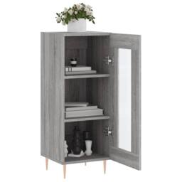 Berkfield Home Sideboard Grey Sonoma 34.5x34x90 cm Engineered Wood - thumbnail 4
