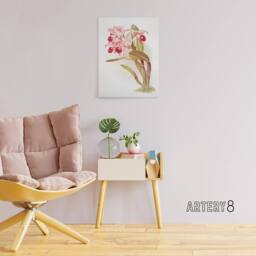 "Artery8 Frederick Sander Cattleya Lawrenceana Orchid Flowers Canvas Art Print - Size: W12"" x H16""" - thumbnail 3
