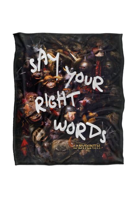 Jim Henson Labyrinth Say Your Right Words Silky Touch Super Soft Throw Blanket 152 X 127 cm in White - image 1