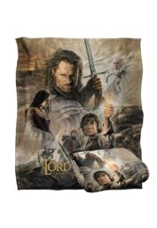 Warner Brothers Lord Of The Rings Officially Licensed Silky Touch Super Soft Throw Blanket 152 x 127 cm in White - thumbnail 2