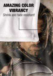 Warner Brothers Lord Of The Rings Officially Licensed Silky Touch Super Soft Throw Blanket 152 x 127 cm in White - thumbnail 4