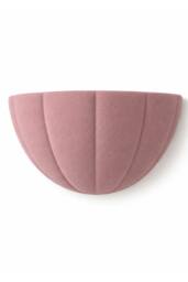 ValueLights Leonardo Scallop Curve Ceramic Flush Wall Sconce Light in Dusty Pink - thumbnail 6