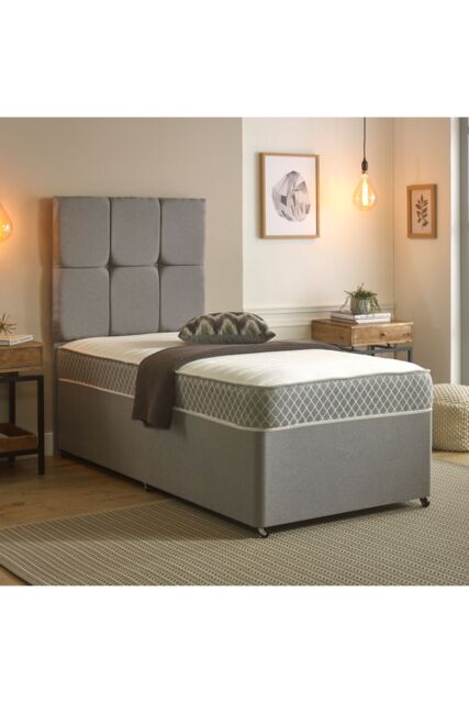 Starlight Beds Nebraska Memory Foam Spring Mattress in Light Grey - Size: Small Single - image 1