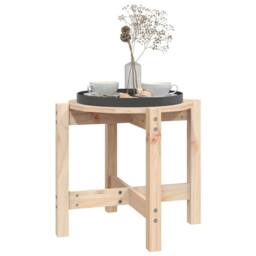 Berkfield Home Beautiful Coffee Table Ã˜ 52.5x45 cm Solid Wood Pine in Light Brown - thumbnail 4