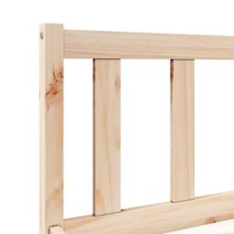Berkfield Home Extra Long Bed Frame without Mattress 80x210 cm Solid Wood Pine in Natural - thumbnail 7