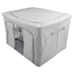 VOGREX 3Pcs 66L Foldable Oxford Cloth Storage Box with Steel Frame Organizer in Grey - thumbnail 5