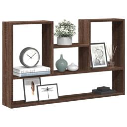 Berkfield Home Wall Shelf Brown Oak 99x15x60 cm Engineered Wood - Size: 99 x 15 x 60 cm - thumbnail 2