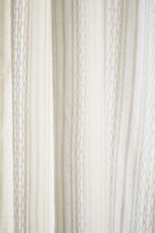 Pineapple Elephant 'Zofia Broderie Anglaise' Voile Curtain Panel in Natural - Size: 140 cm width x 183 cm drop - thumbnail 5