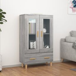Berkfield Home Highboard Grey Sonoma 70x31x115 cm Engineered Wood - Size: 70 x 31 x 115 cm - thumbnail 1