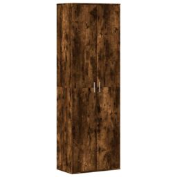 Berkfield Home Highboard Smoked Oak 60x35x180 cm Engineered Wood in Brown - Size: 60 x 35 x 180 cm - thumbnail 2