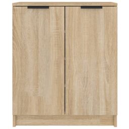 Berkfield Home Shoe Cabinet Sonoma Oak 59x35x70 cm Engineered Wood in Brown - Size: 59 x 35 x 70 cm - thumbnail 3