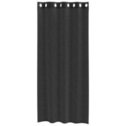 Berkfield Home Voile Curtains with Grommets 2 pcs Black 140x225 cm - thumbnail 4