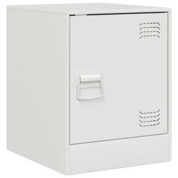 Berkfield Home Stylish Bedside Cabinet White 34.5x39x44 cm Steel - thumbnail 3