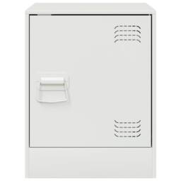 Berkfield Home Stylish Bedside Cabinet White 34.5x39x44 cm Steel - thumbnail 6