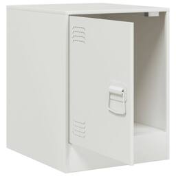 Berkfield Home Stylish Bedside Cabinet White 34.5x39x44 cm Steel - thumbnail 7