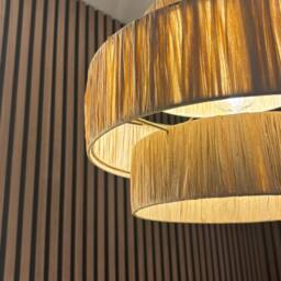CGC Lighting Kefira Straw Paper Three Large Easy Fit Hand Made Lampshade in Natural - thumbnail 8