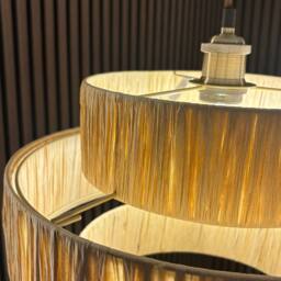CGC Lighting Kefira Straw Paper Three Large Easy Fit Hand Made Lampshade in Natural - thumbnail 7