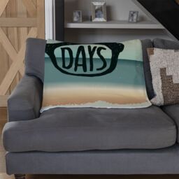 Benjamin Tate Design I Was Made For Sunny Days Blanket in Natural - Size: 120 cm x 150 cm - thumbnail 2
