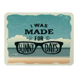 Benjamin Tate Design I Was Made For Sunny Days Blanket in Natural - Size: 120 cm x 150 cm - thumbnail 1