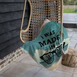 Benjamin Tate Design I Was Made For Sunny Days Blanket in Natural - Size: 120 cm x 150 cm - thumbnail 4