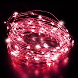 Desiretech LED Battery-Powered Fairy Lights Copper Wire String Lights 2Pack 50LED in Red - thumbnail 2